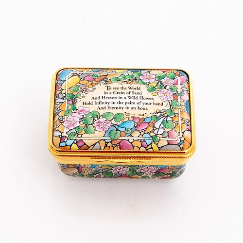 HALCYON DAYS ENAMEL TRINKET BOX