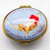 HALCYON DAYS ENAMELS CAT TRINK