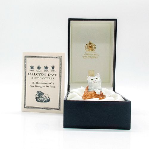 HALCYON DAYS TRINKET BOX, KITTEN IN