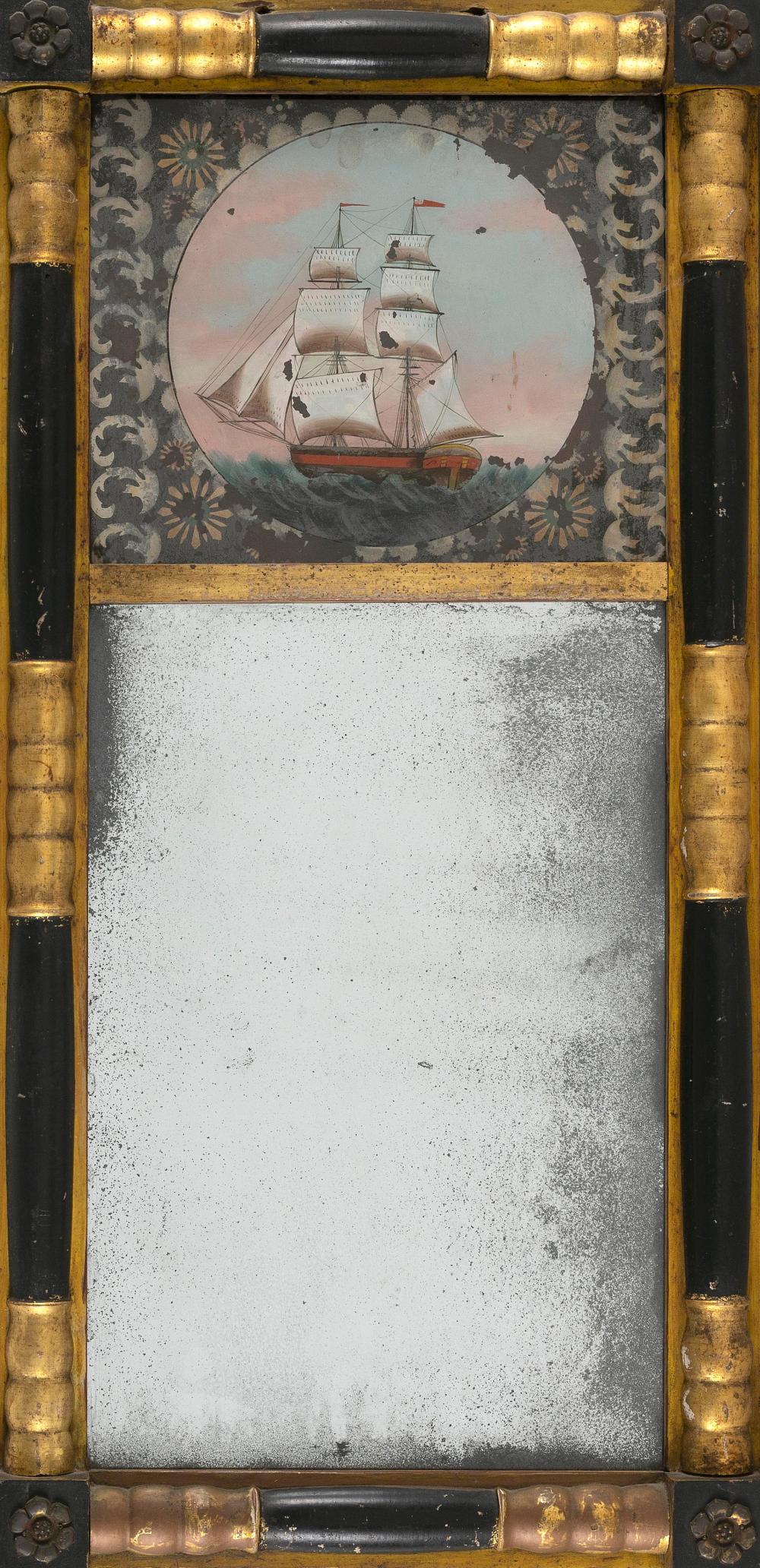 HALF-COLUMN MIRROR AMERICA, CIRCA