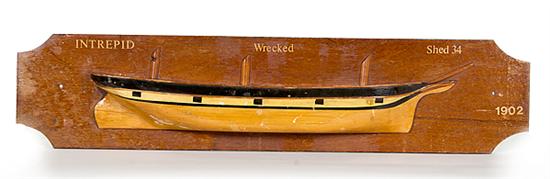 Half-hull model of ship Intrepid