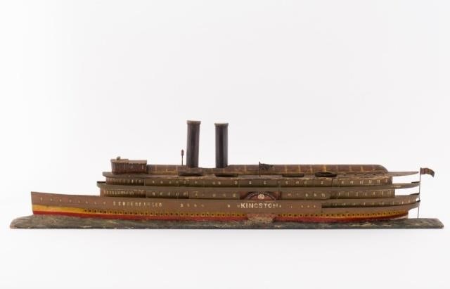 HALF HULL MODEL OF STEAM PADDLE
