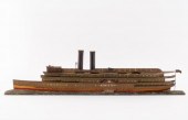 HALF HULL MODEL OF STEAM PADDL