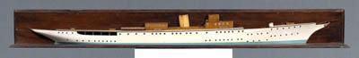 Half-model of steam yacht, wood
