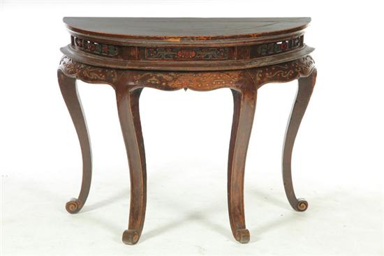 HALF MOON TABLE.  China  mid 19th