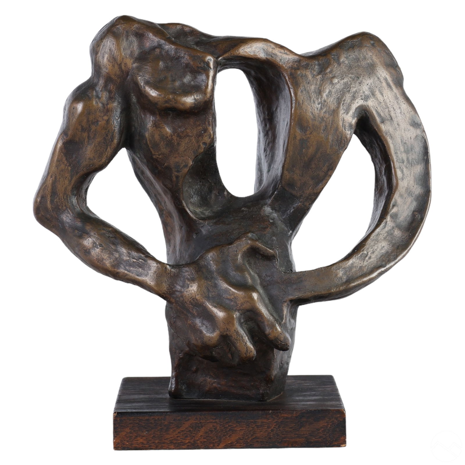 HALF ROBOT BRONZE STATUE MANNER