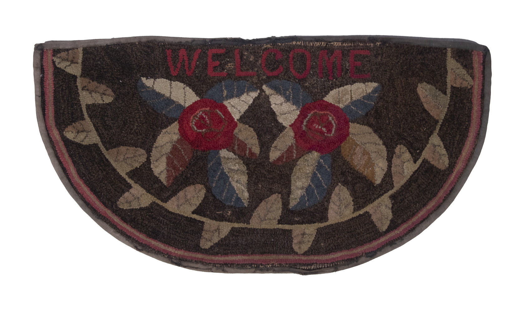 HALF ROUND COTTAGE HOOKED WELCOME