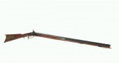 HALF STOCK PERCUSION RIFLE.  A