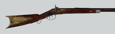 Half-stock percussion rifle, 34 in.