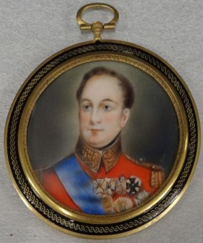 HALL. Miniature Portrait on Ivory