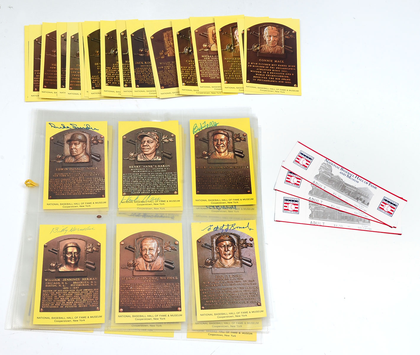HALL OF FAME POSTCARD AND AUTOGRAPH