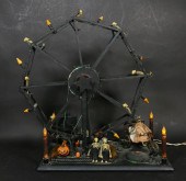 HALLOWEEN SKELETON FOLK ART FE