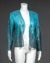 HALSTON BEADED EVENING JACKET,