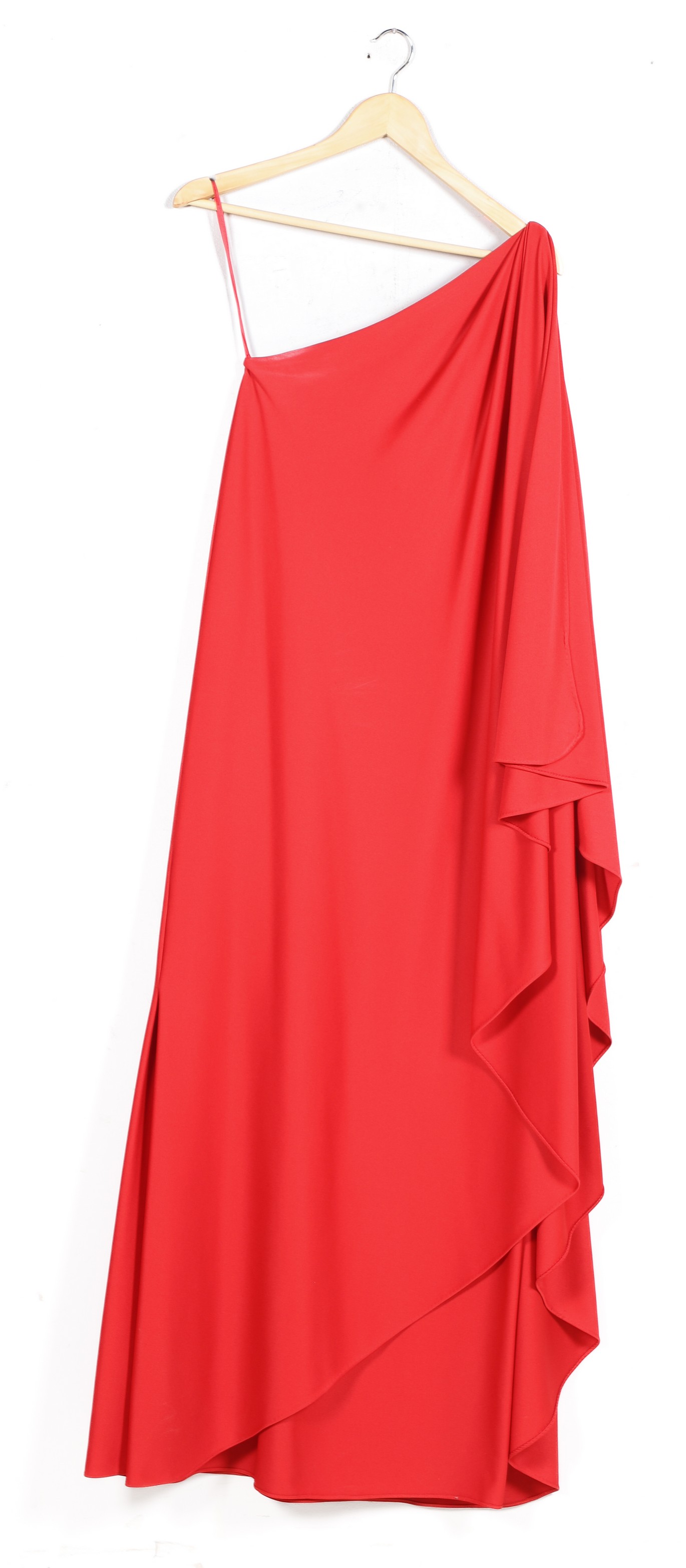 Halston IV single shoulder draped