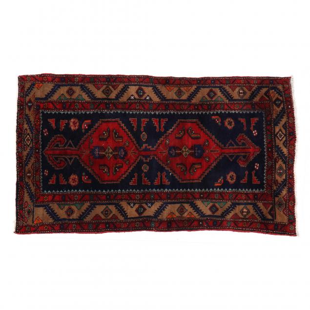HAMADAN AREA RUG Dark blue field