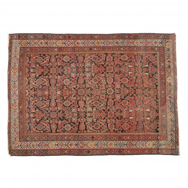 HAMADAN AREA RUG Dark brown field