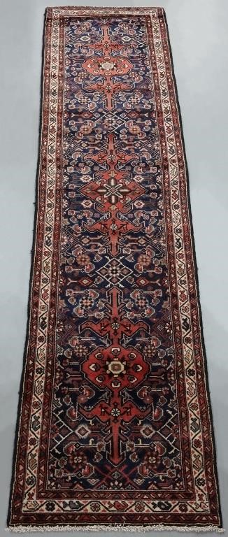 Hamadan hall runner with blue