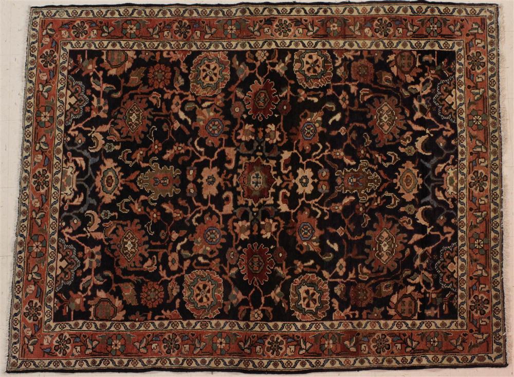 HAMADAN MAHAL RUG in peaches blue