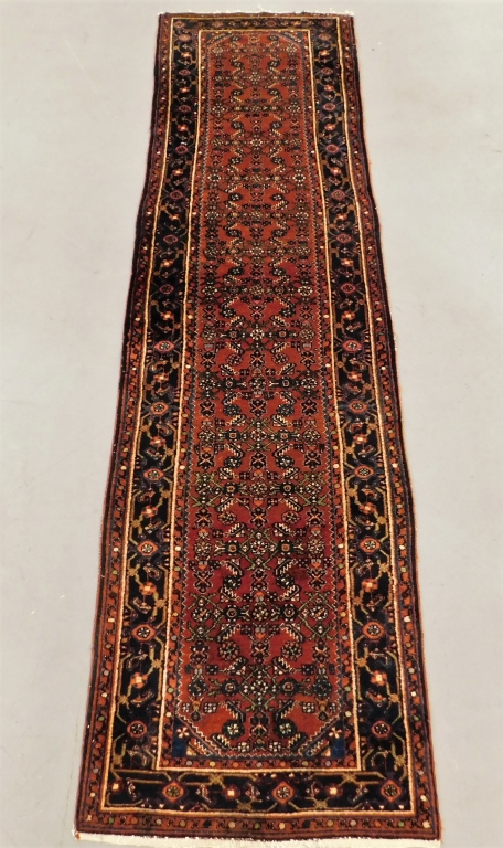 HAMADAN RED AND NAVY GEOMETRIC