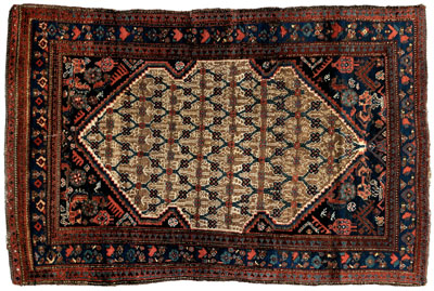 Hamadan rug, beige central