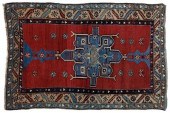 Hamadan rug, bold asymmetric c