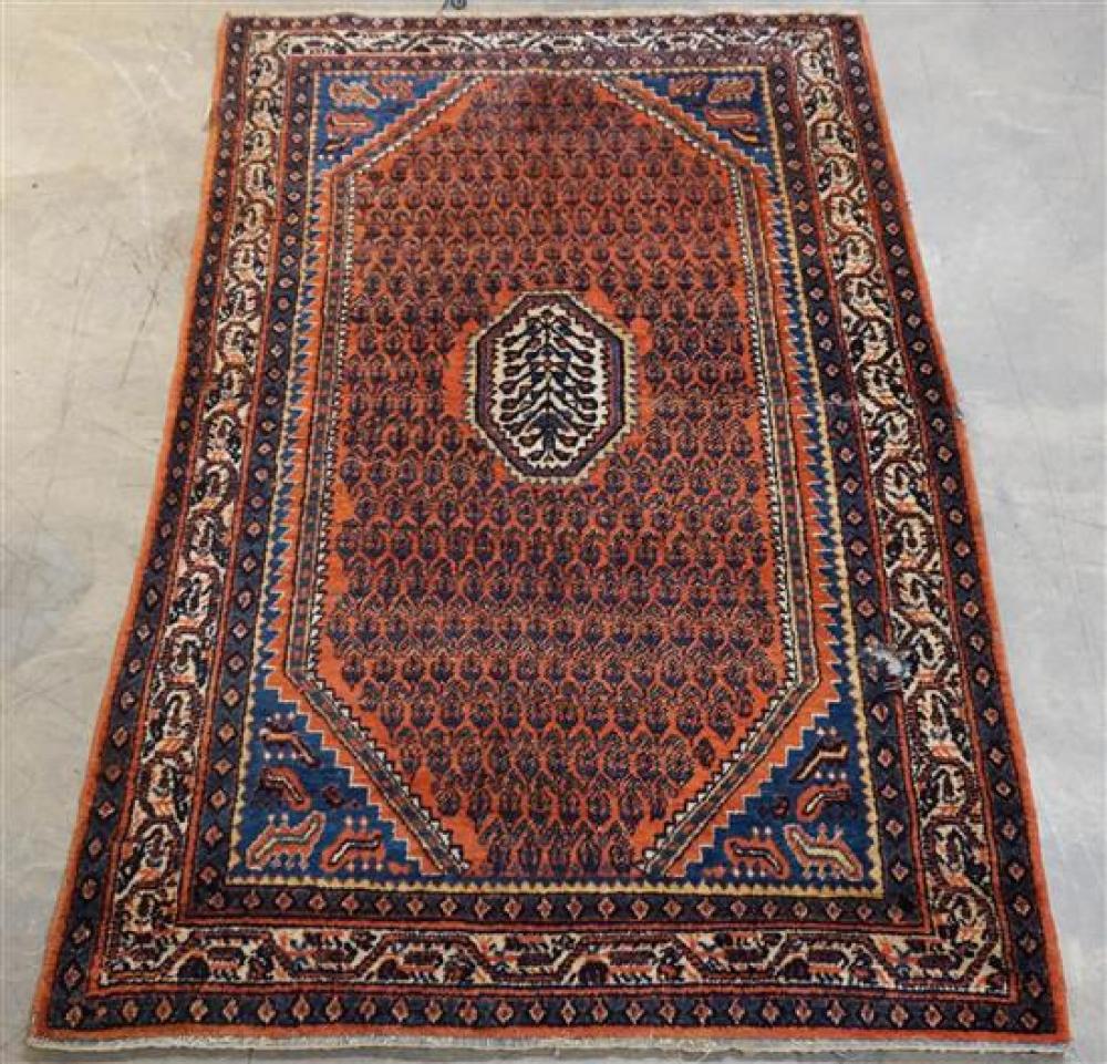 HAMADAN RUG (DAMAGED), 6 FT 10 IN X