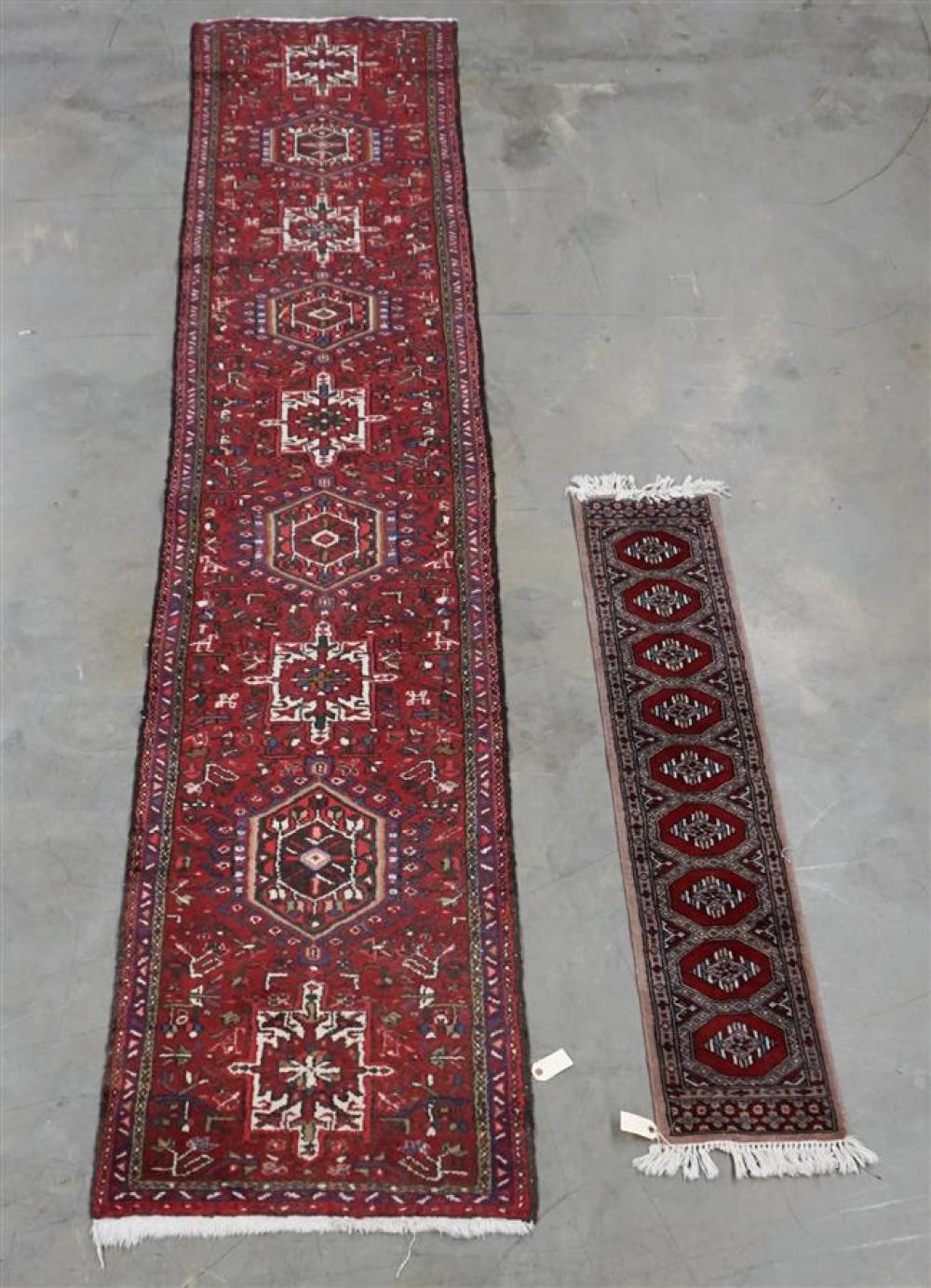 HAMADAN RUNNER AND A BOKHARA MAT,