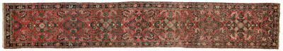 Hamadan runner, repeating floral