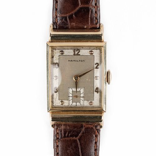 HAMILTON 14K GOLD SQUARE