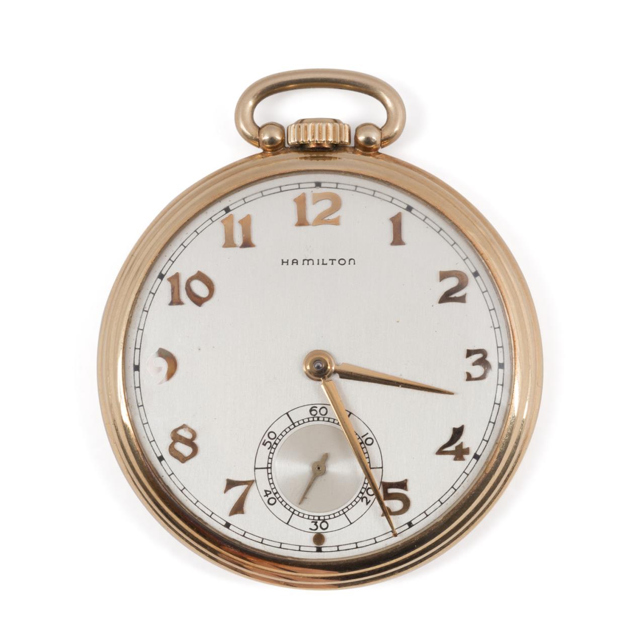 HAMILTON 14K YELLOW GOLD POCKET