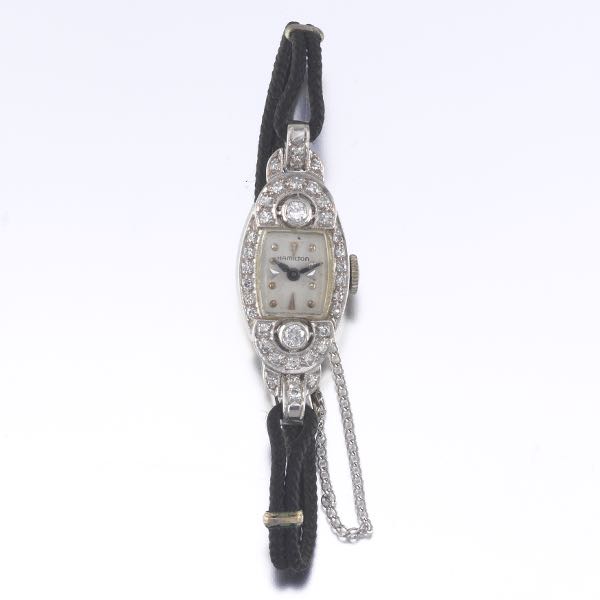 HAMILTON ART DECO PLATINUM AND