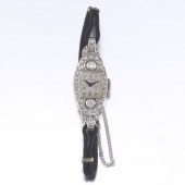 HAMILTON ART DECO PLATINUM AND