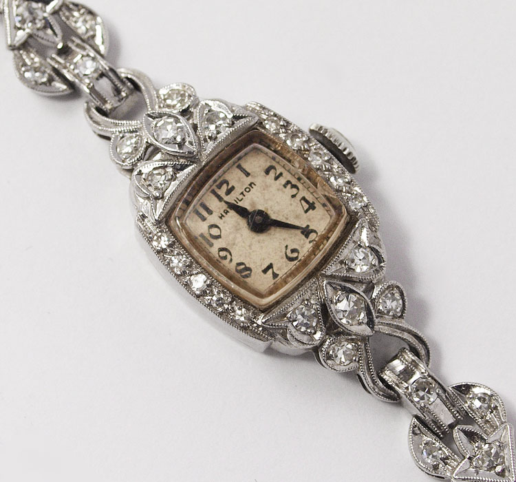 HAMILTON PLATINUM DIAMOND LADIES
