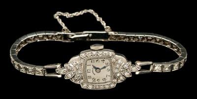 Hamilton platinum, diamond watch,