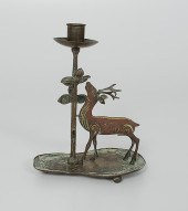 Hammered Bronze Figural Candle