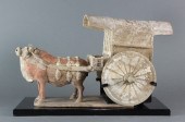 HAN POTTERY MODEL OF AN OX AND
