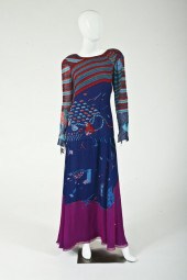 HANAE MORI EMBELLISHED SILK DR