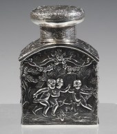 HANAU GERMAN SILVER TEA CADDY