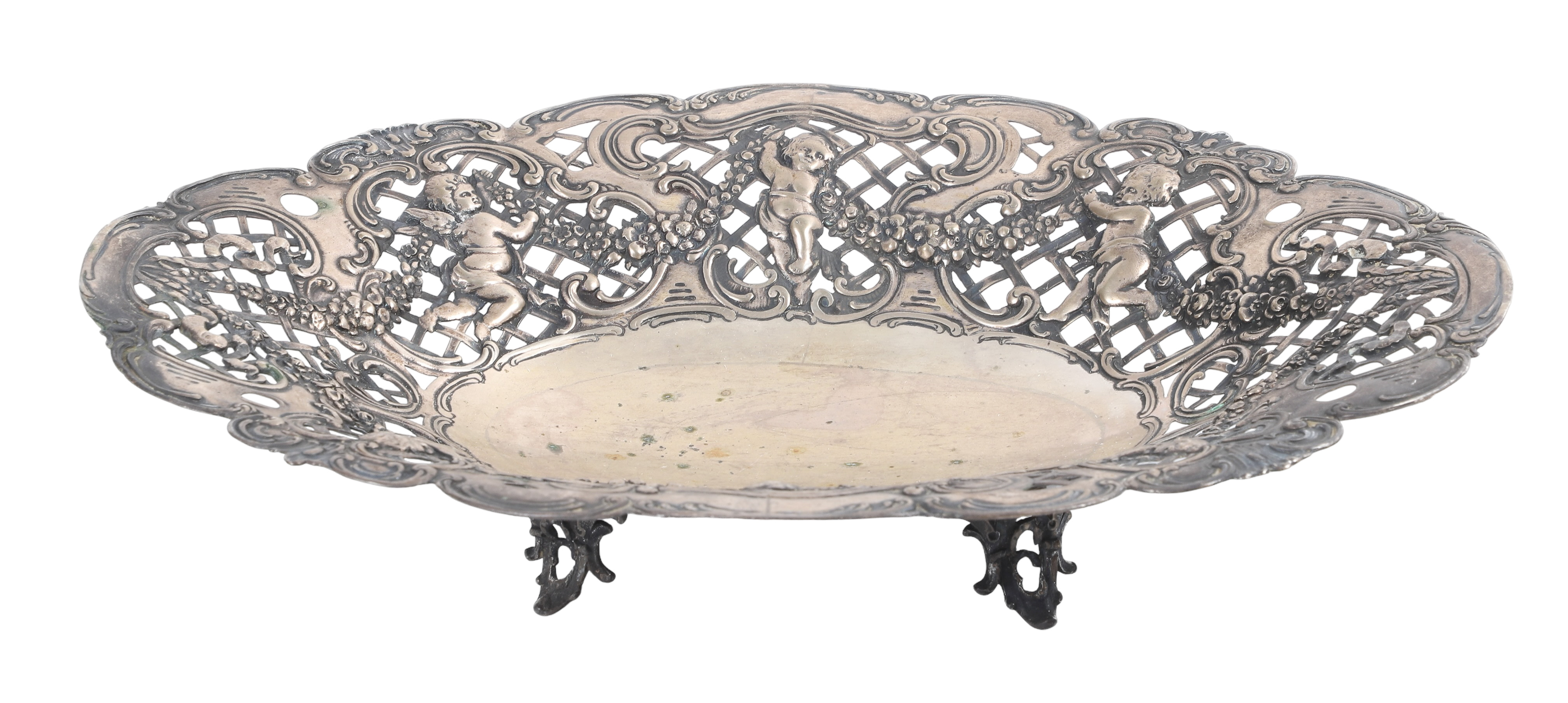 Hanau Silver Pierced and Footed