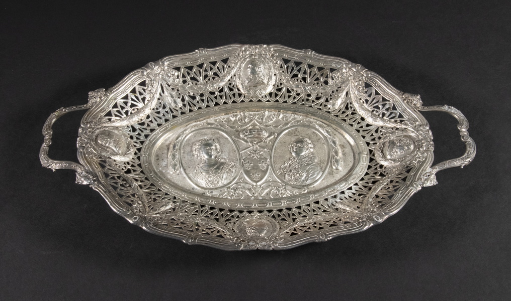 HANAU SILVER TRAY WITH FRENCH