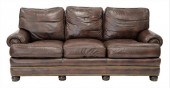 HANCOCK AND MOORE LEATHER SOFA