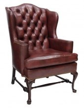 HANCOCK & MOORE BURGUNDY LEATH