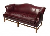 HANCOCK & MOORE BURGUNDY LEATH