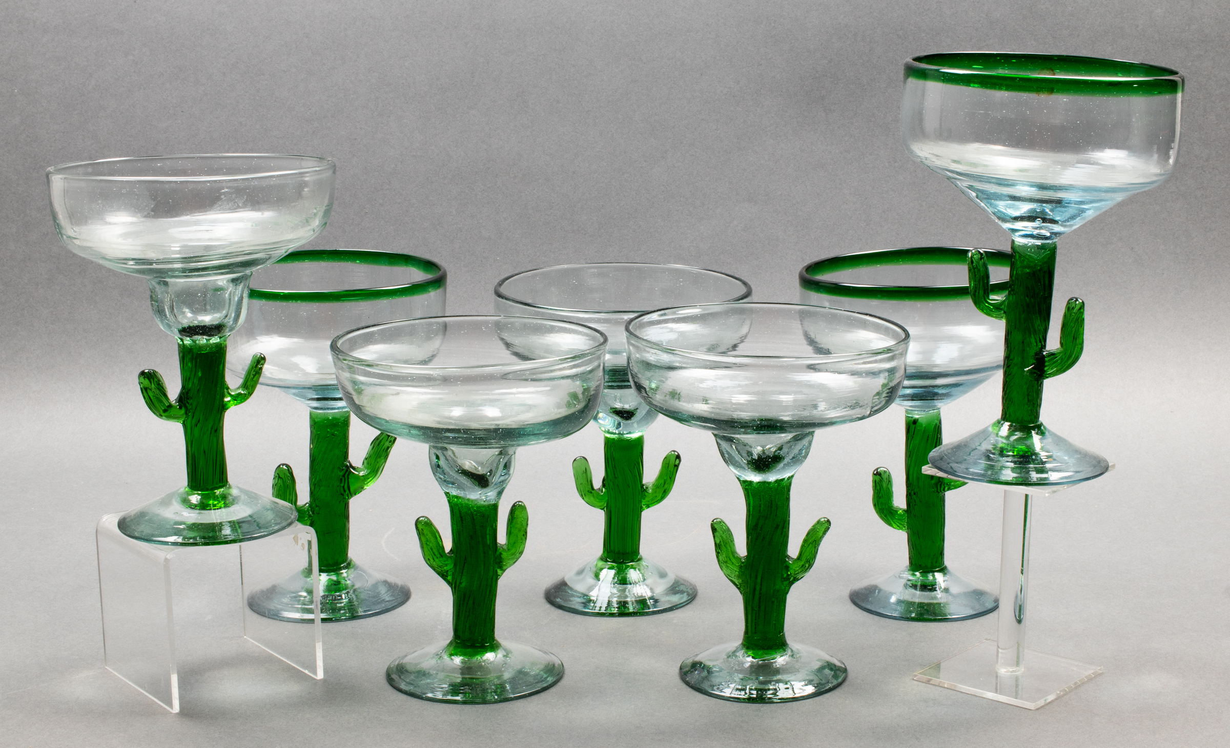 HAND-BLOWN CACTUS STEM MARGARITA