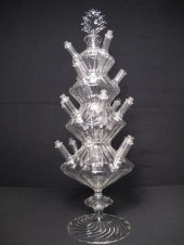 Hand blown glass centerpiece b