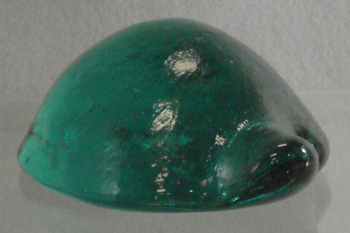 Hand blown South Jersey aqua