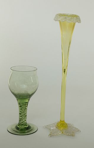 HAND BLOWN VENETIAN VASELINE