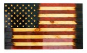 HAND CARVED AND PAINTED FLAG -