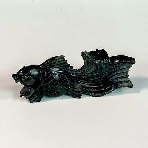 HAND-CARVED ARGILLITE FIGURINE,