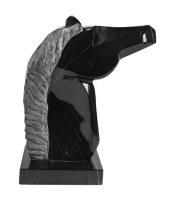 HAND CARVED BLACK MARBLE TROJA